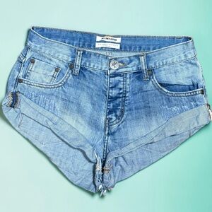 One Teaspoon Light Blue Jean Shorts
